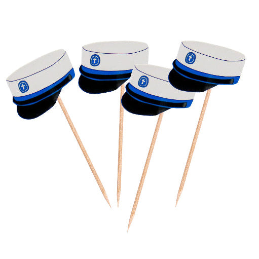 Blå studenterhue sticks, 12 stk.