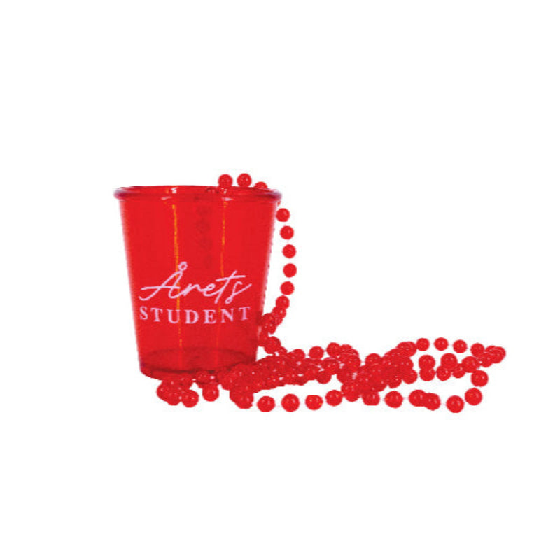 "Årets student", shotglas rød, 1 stk.