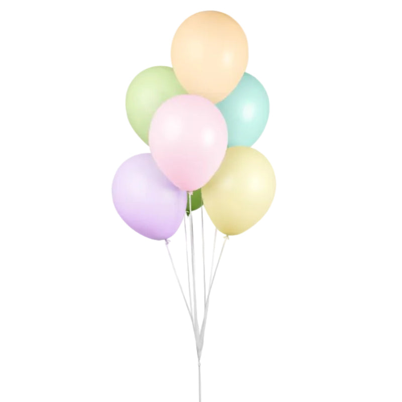 Pastel latex balloner, 30 cm, 100 stk.