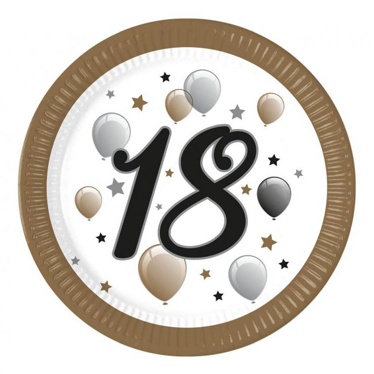 Paptallerkener til de 18 - 23 cm, 8 stk.