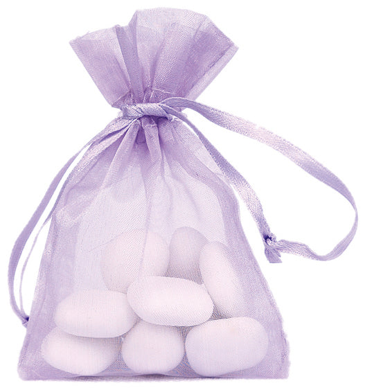 Lys lilla organza poser 10 stk.