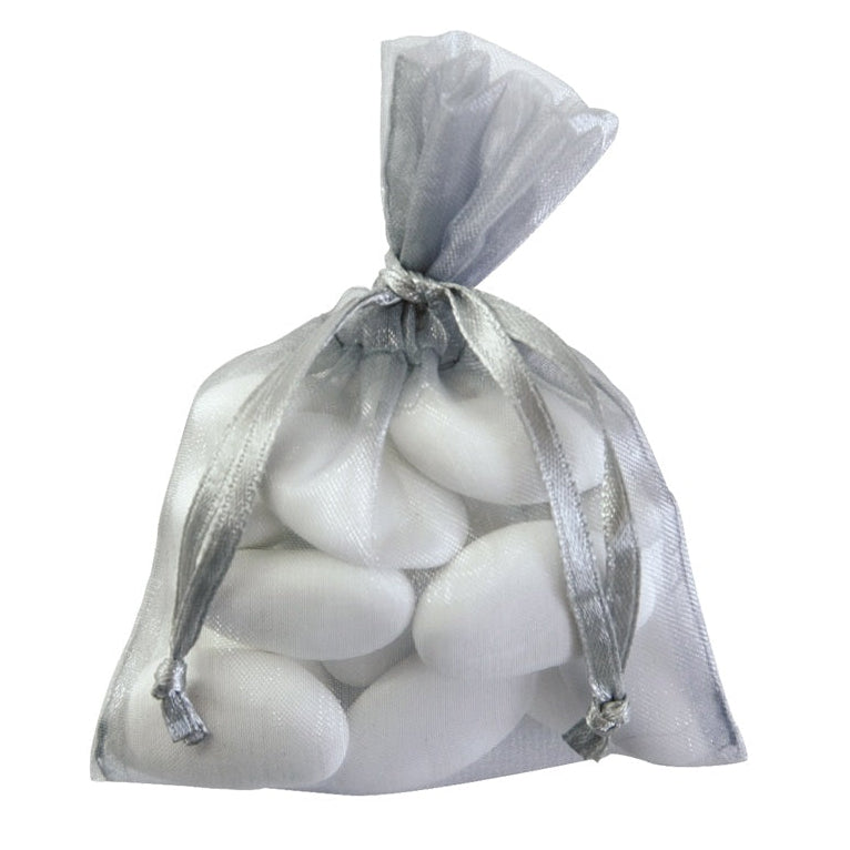 Sølv organza pose, 10 stk.