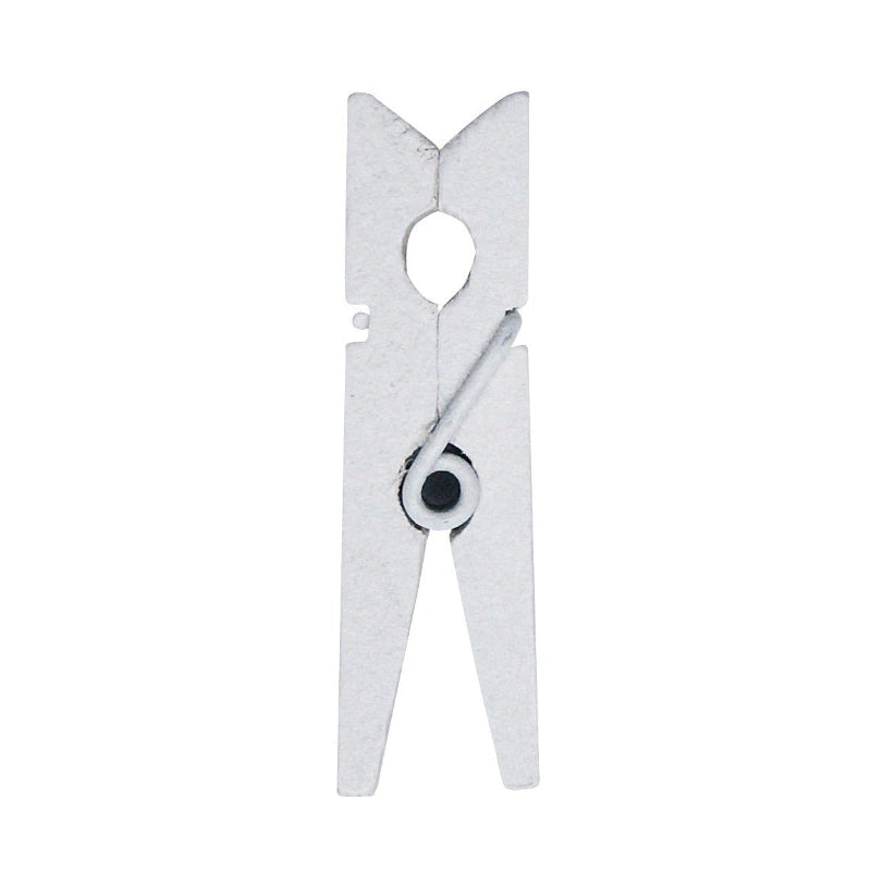 Hvide pynteklemmer, 3,5 cm. 12 stk.