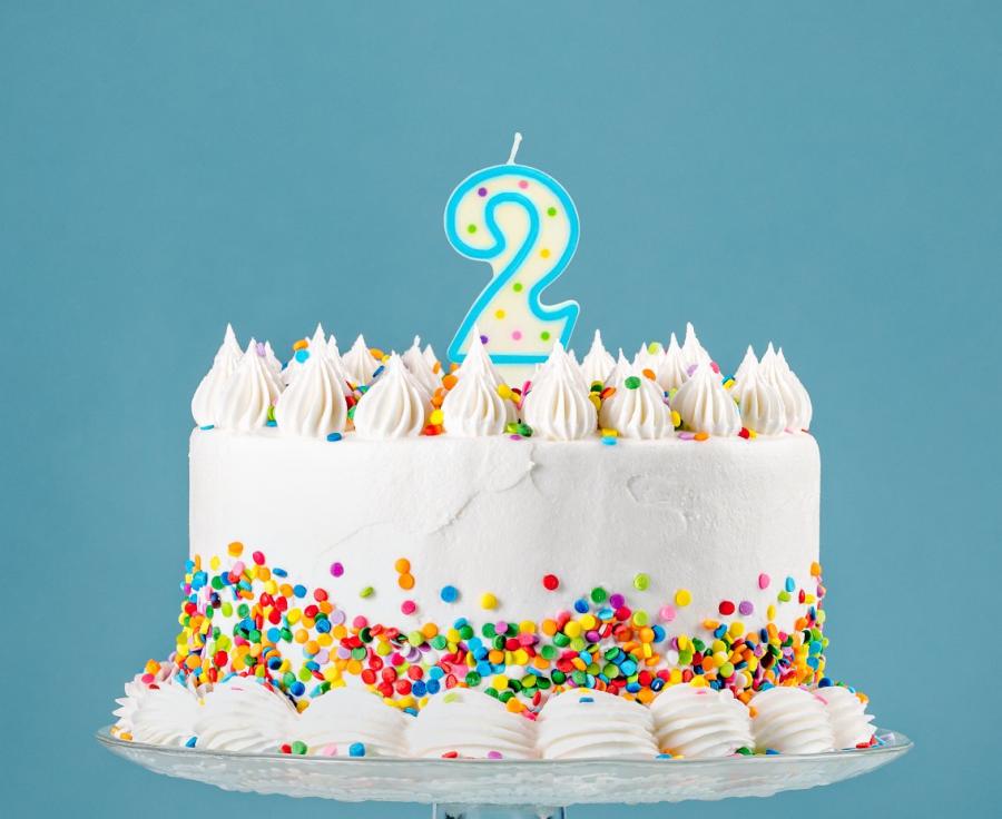 Lagkagelys 2 år