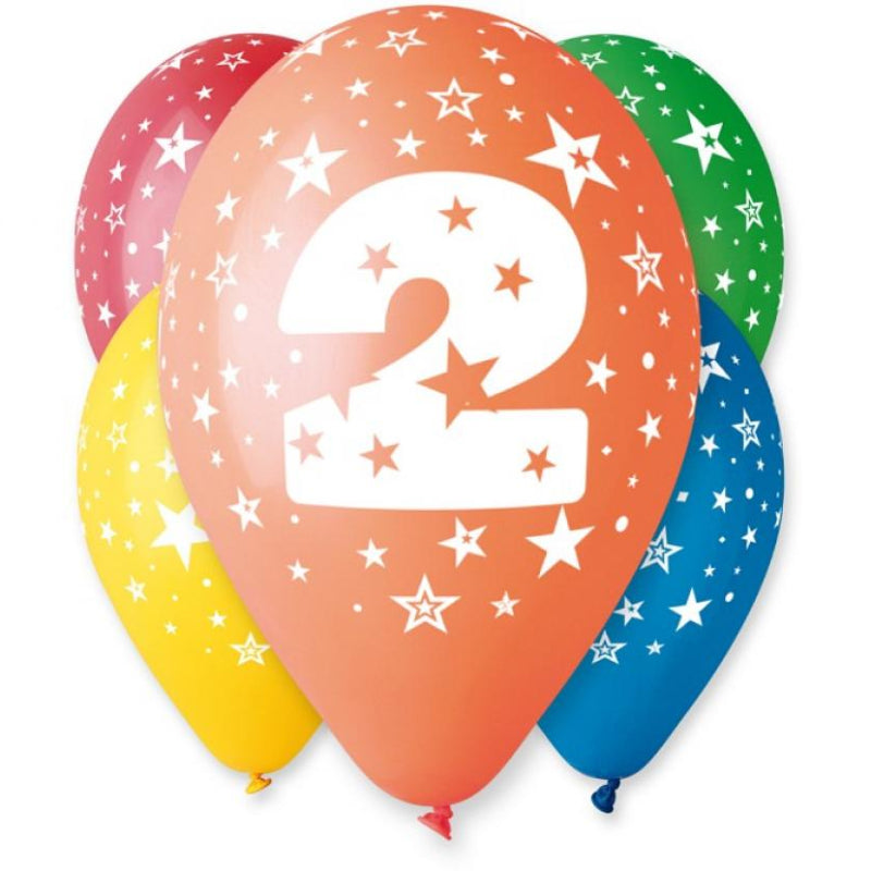 2 års balloner - 5 stk.