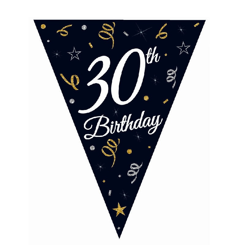 30 års Flag vimpel i papir 270 cm