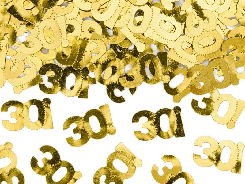Konfetti 30 år guld, 15 g.