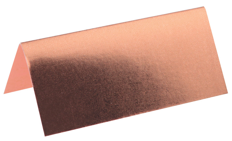 Metallisk rose gold bordkort, 7x3 cm, 10 stk.