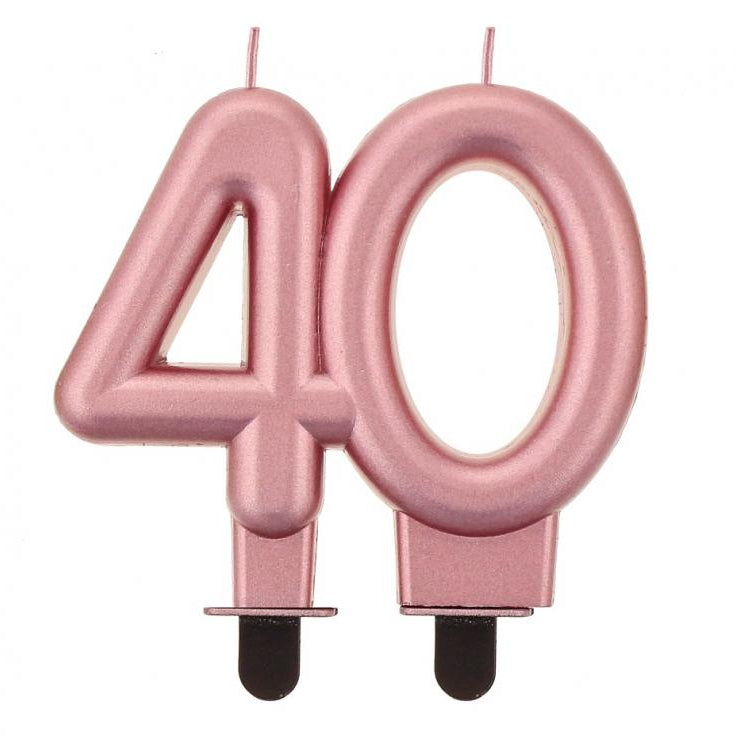 Rosegold kagelys - 40 år.