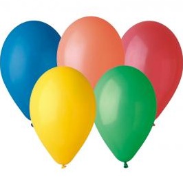 Ballonpose 10" Alm. klare farver 20 stk.