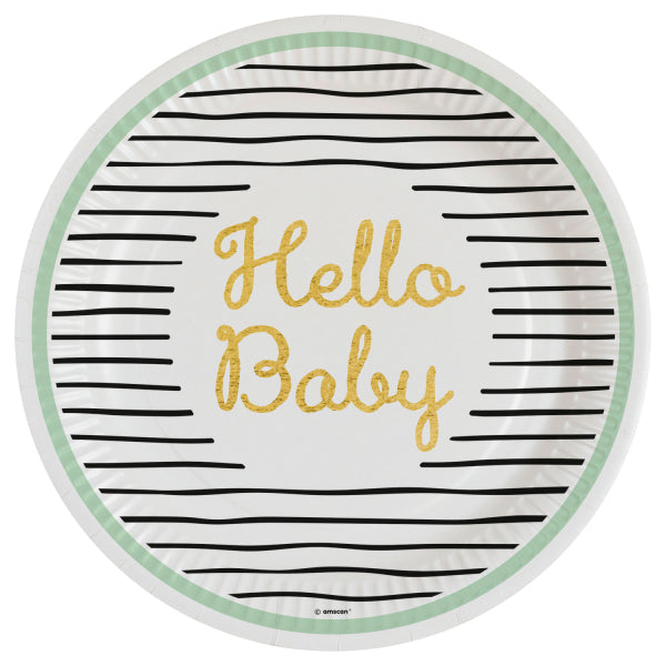 "Hello baby" tallerken, 23 cm, 8 stk.
