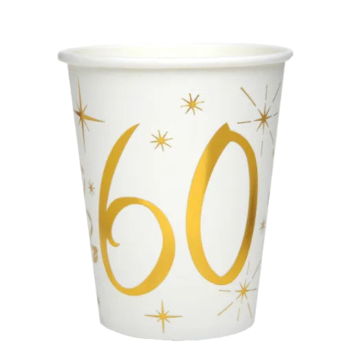 60 års fødselsdagskop, 270 ml, 10 stk.