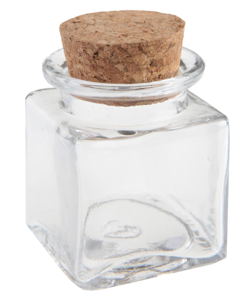 Vase glas firkantet 4*4*6 cm.