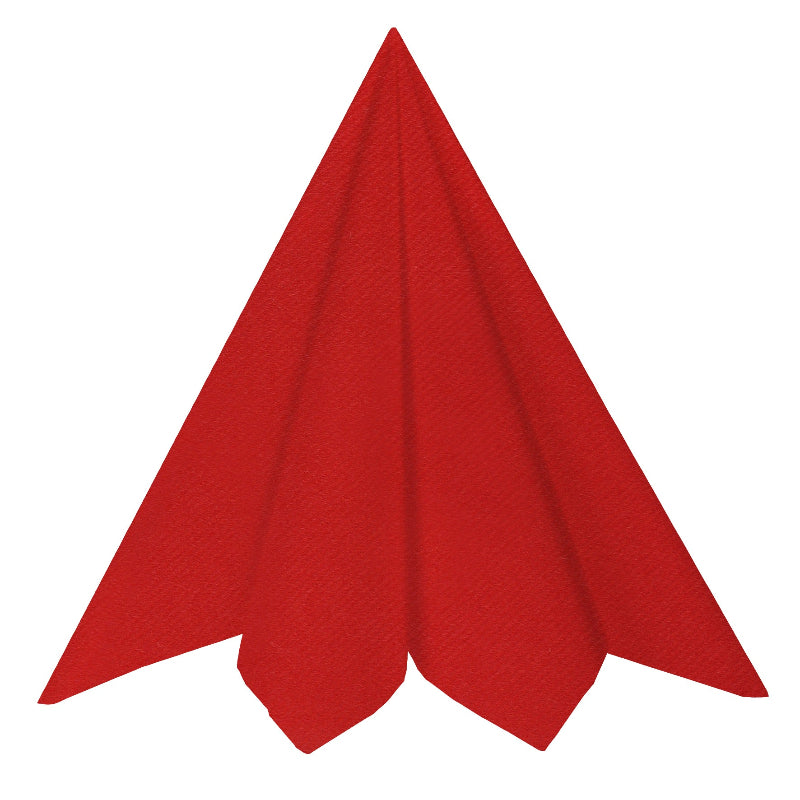 Røde airlaid servietter, 20 stk.