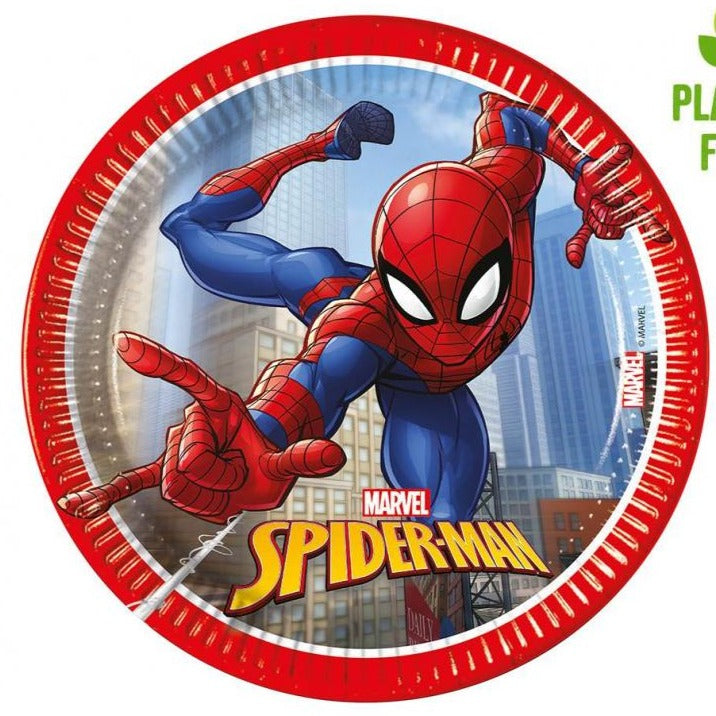 Spiderman paptallerken, 20 cm, 1 stk.