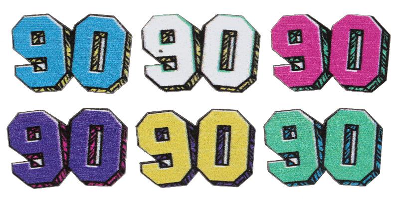 90'er bordpynt, 12 stk.