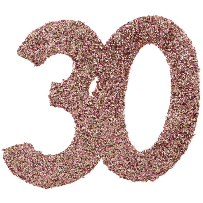Rose gold 30 års bordpynt, 6 stk.