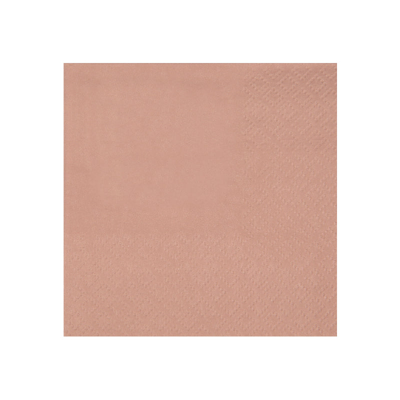 Rose gold kaffe servietter, 25 stk.