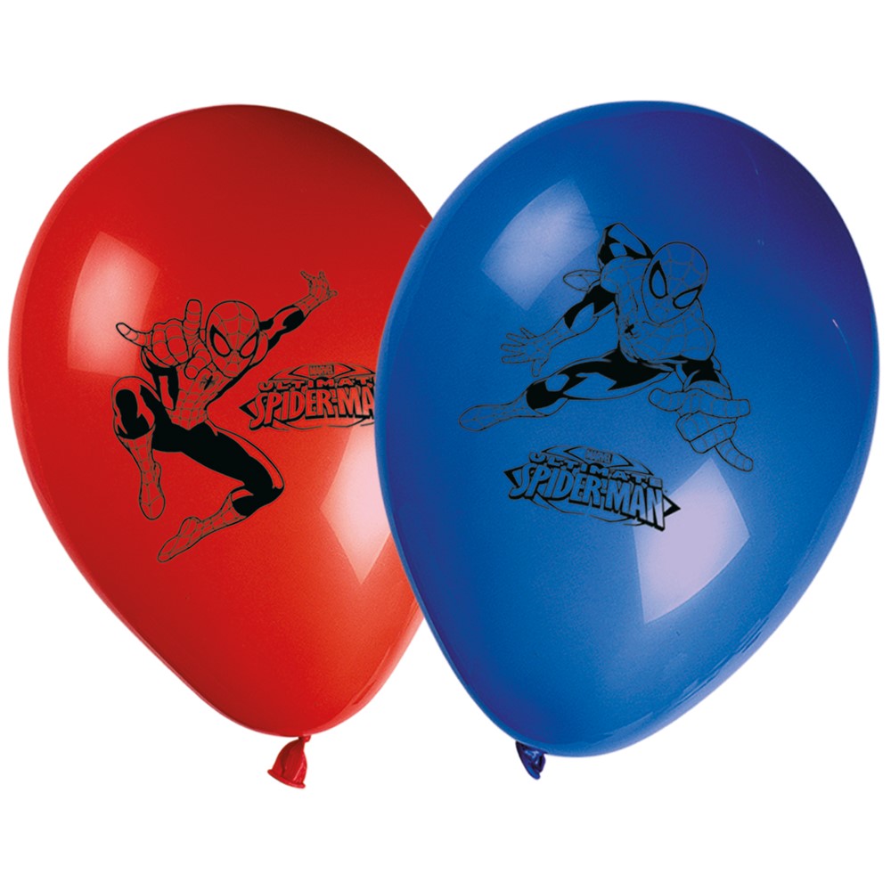 Spiderman balloner, 11", 8 stk.