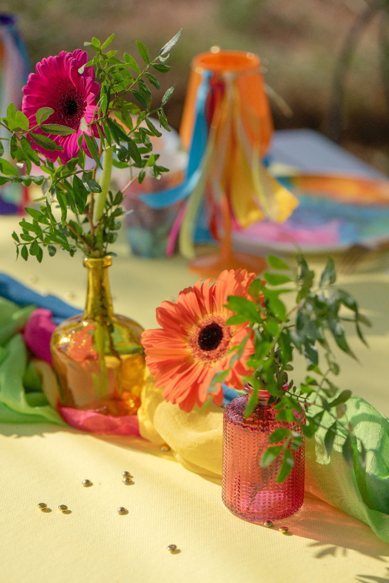 Pink glas vase, 1 stk.