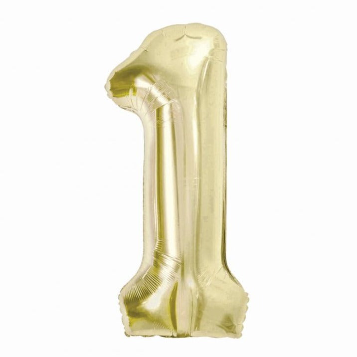 Champagnefarve, 1-tal, folieballon, 85 cm.