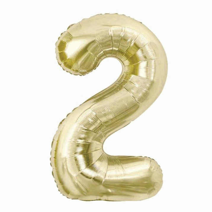 Champagnefarve, 2-tal, folieballon, 85 cm.