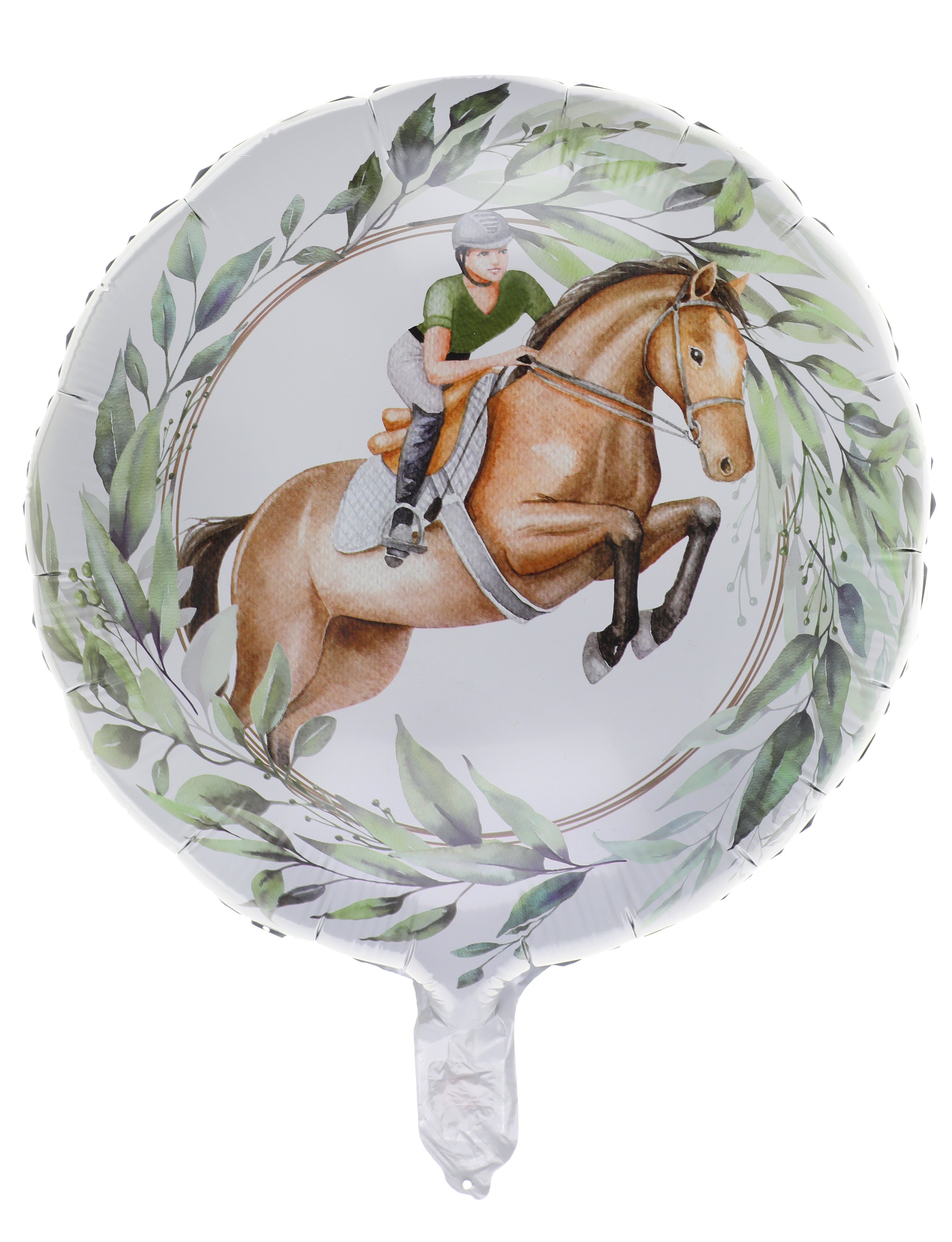 Hest og rytter folieballon, 45 cm.