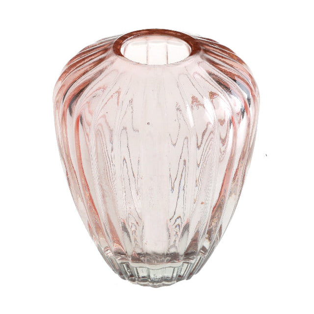 Lyserød glas vase, 1 stk.