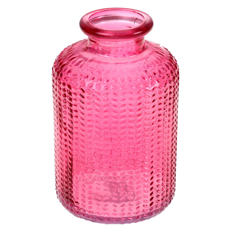 Pink glas vase, 1 stk.