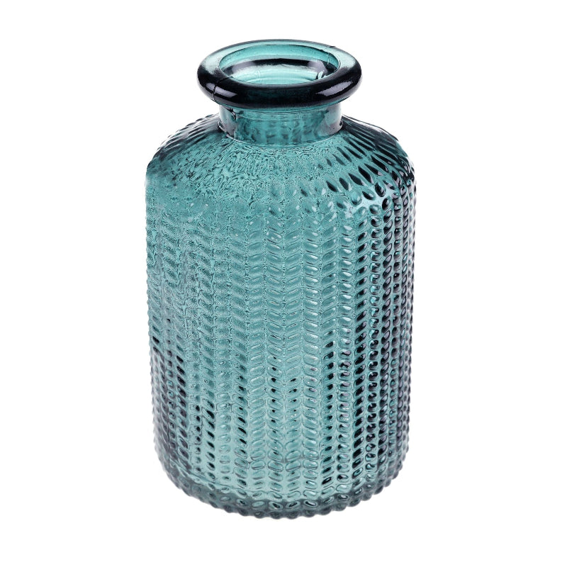 Blå glas vase, 1 stk.