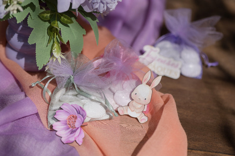 Lys lilla organza pose, 10 stk.