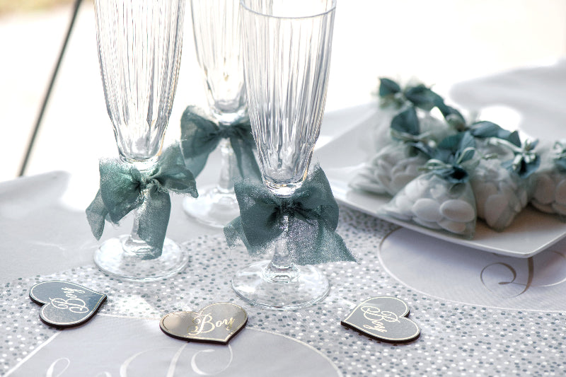 Chiffon bånd, eucalytus, 40 mm x 5 m.