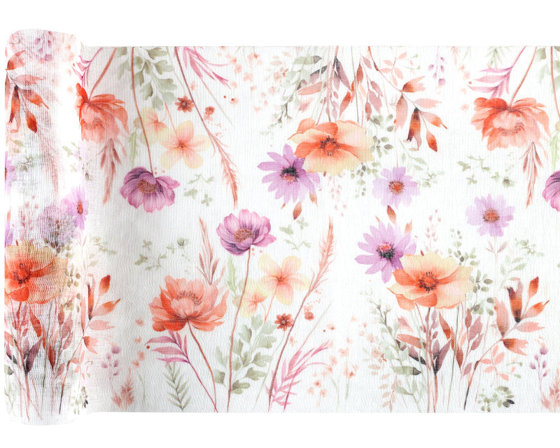 Blomstret bordløber, 27 cm x 3 m.