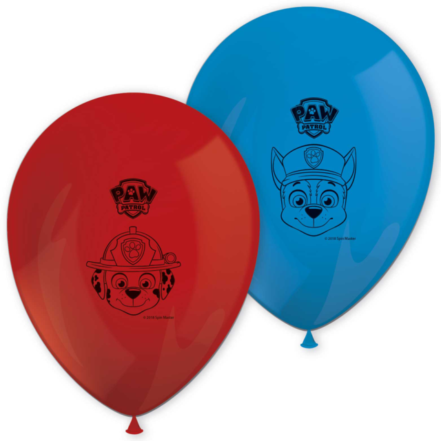 Paw Patrol - Marshall og Chase balloner, 11", 8 stk.