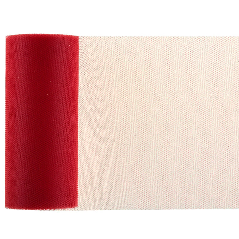 Rød rulle tyl, 20 m.