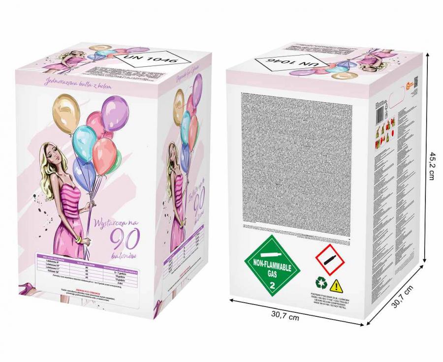Stor helium - 90 stk. balloner