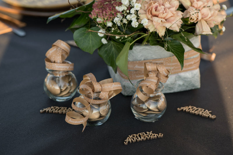 Rund pynteglas, 5,5x6 cm.