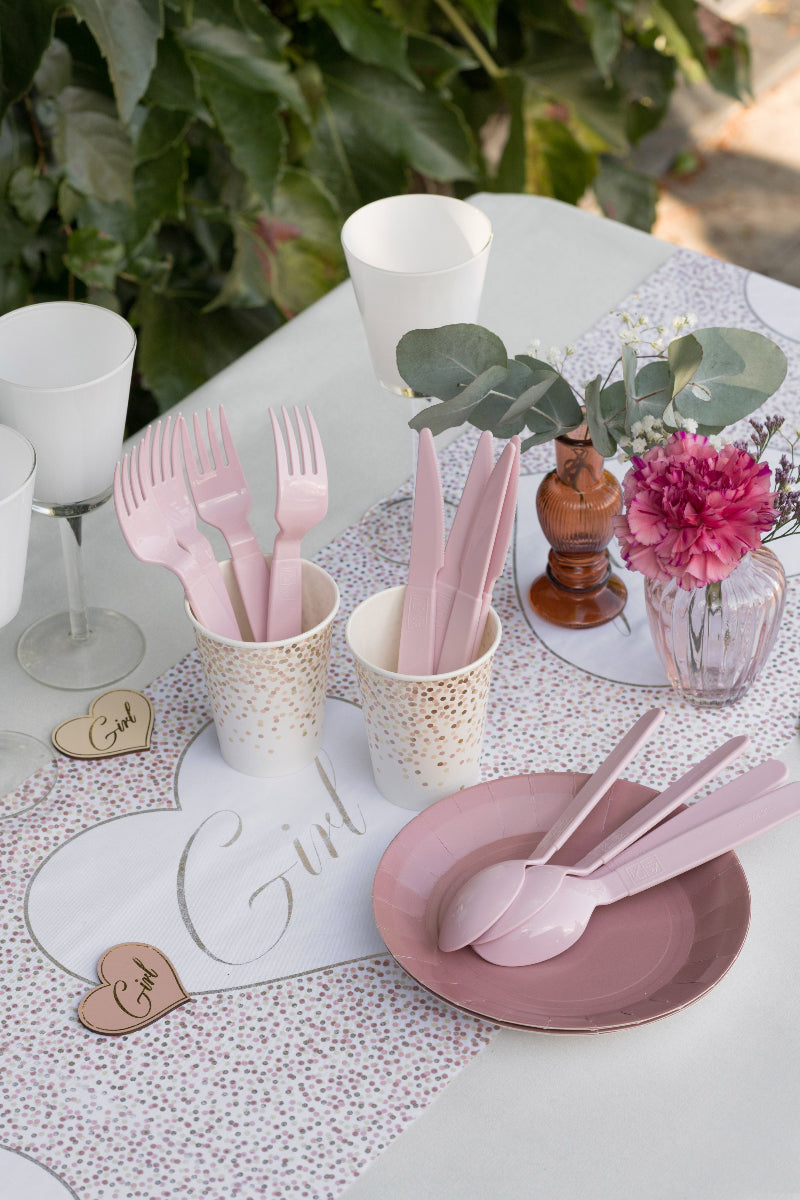 Lys blå tallerken, 17,5 cm, 10 stk.