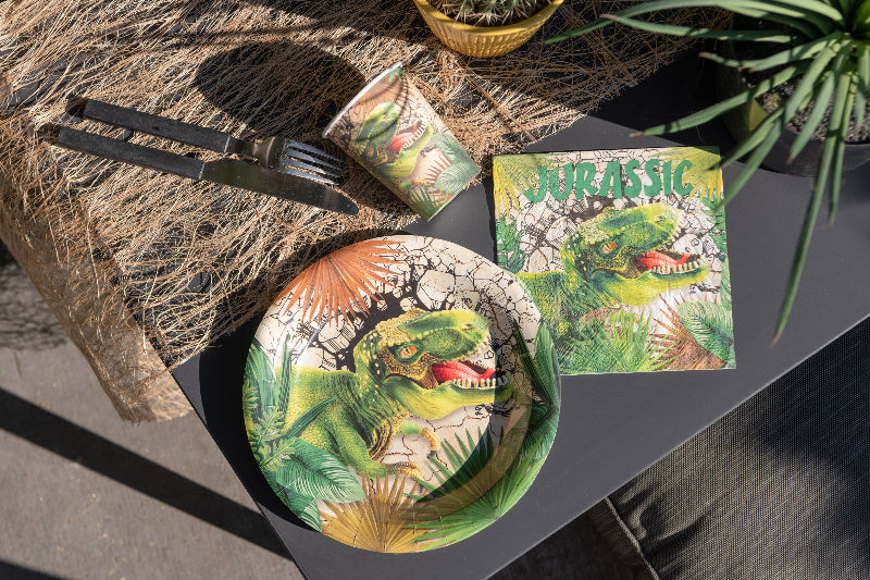 Dinosaur tallerkener, 10 stk.