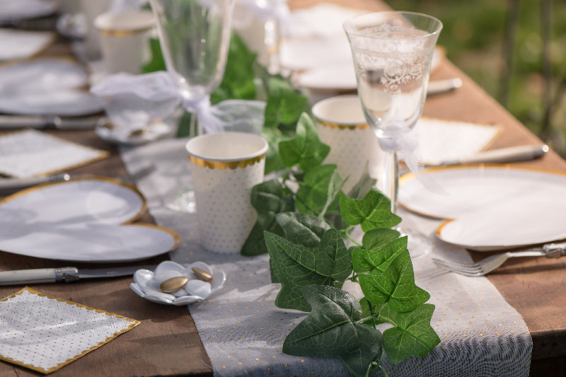 Kunstig blad guirlande, 220 cm.