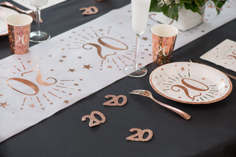 Konfetti i rose gold glitter 40 år