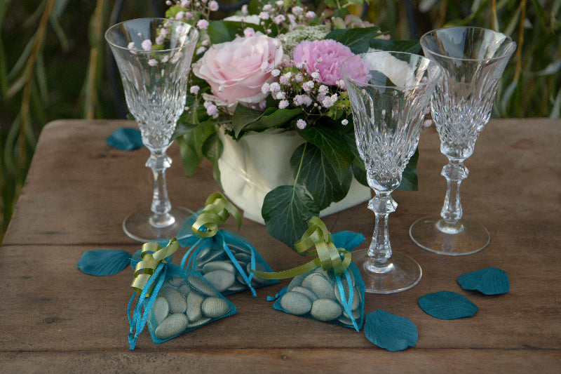 Beige organza poser, 10 stk.