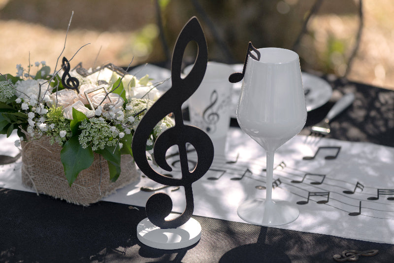 Musik bord dekoration, 8x10x27 cm.
