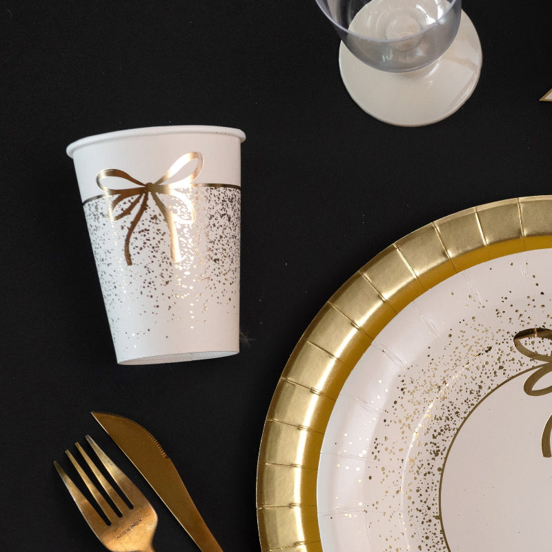 Hvid sløjfekop, 10 stk.