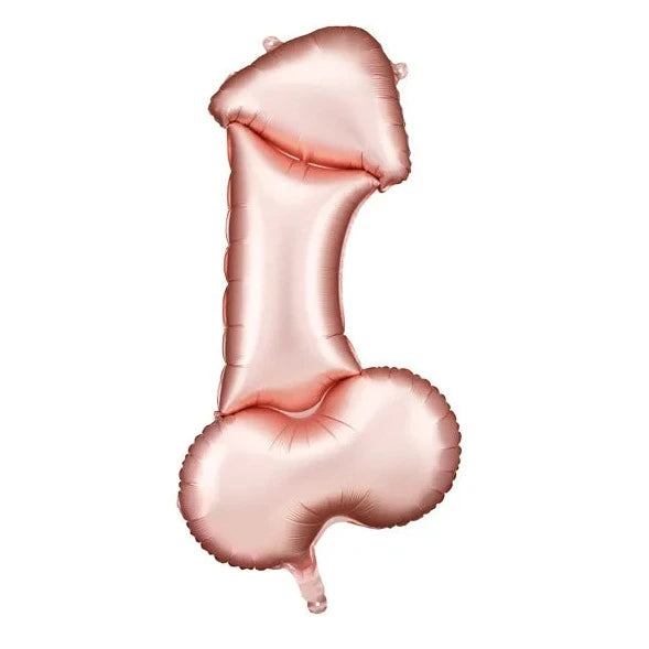 Penis folie ballon, 55,5x112 cm, rosa guld