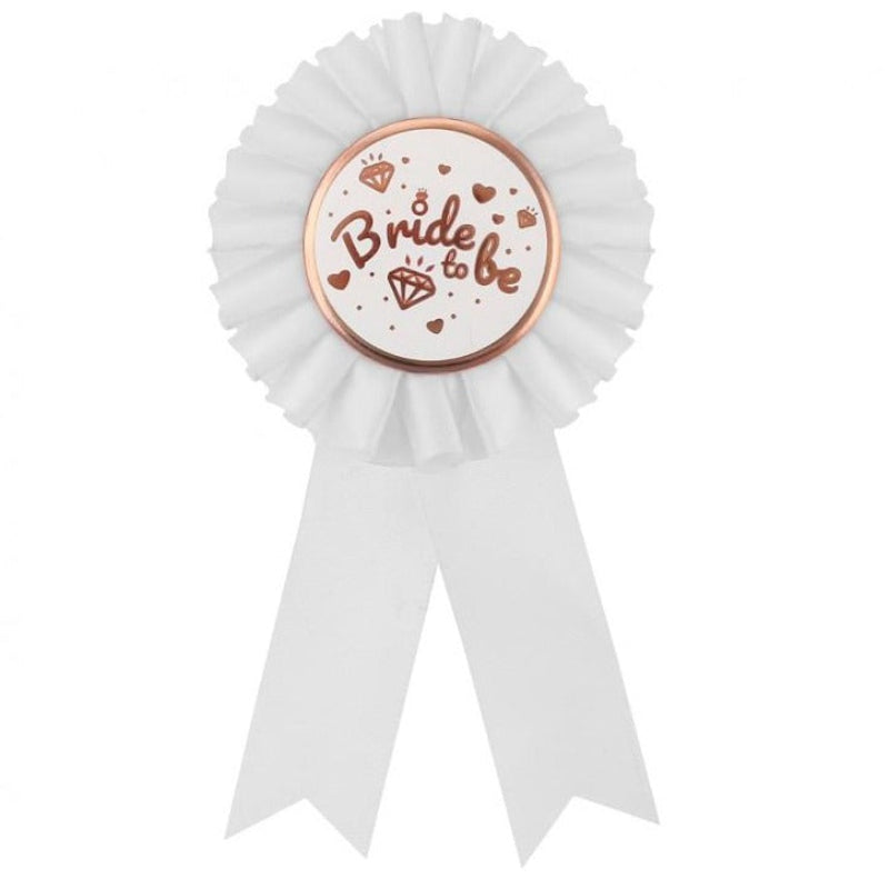 Bride to be rosette, hvid
