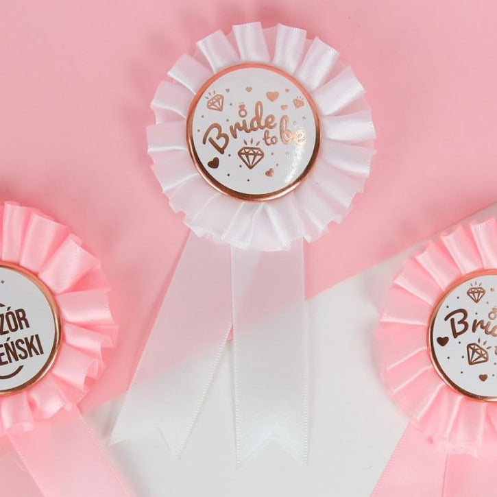 Bride to be rosette, hvid