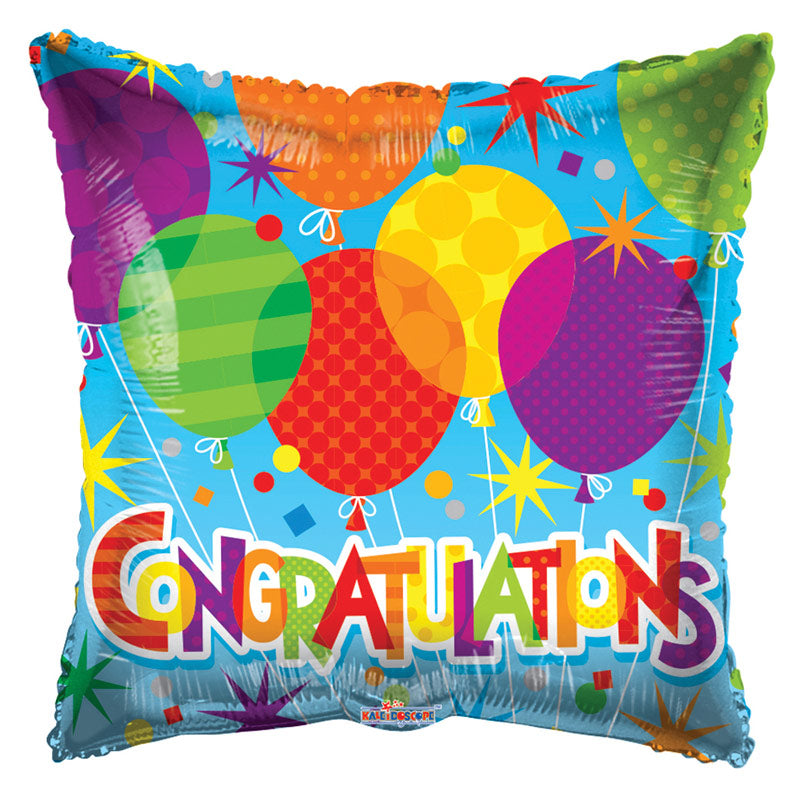 Folie Ballon" Congratulations" - Send med Helium