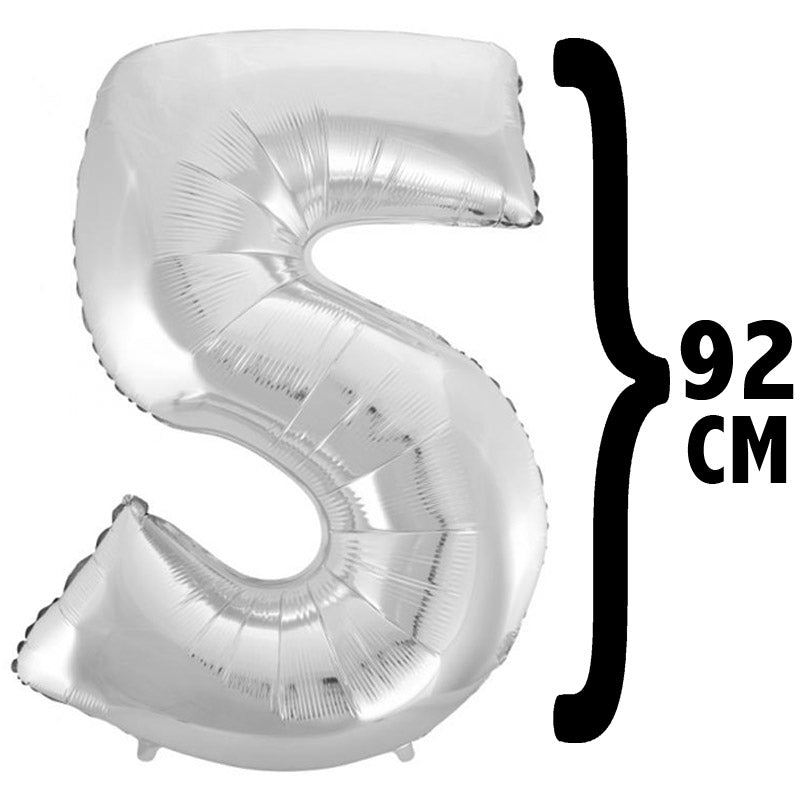 XL Folie tal ballon 5 - 92 cm høj