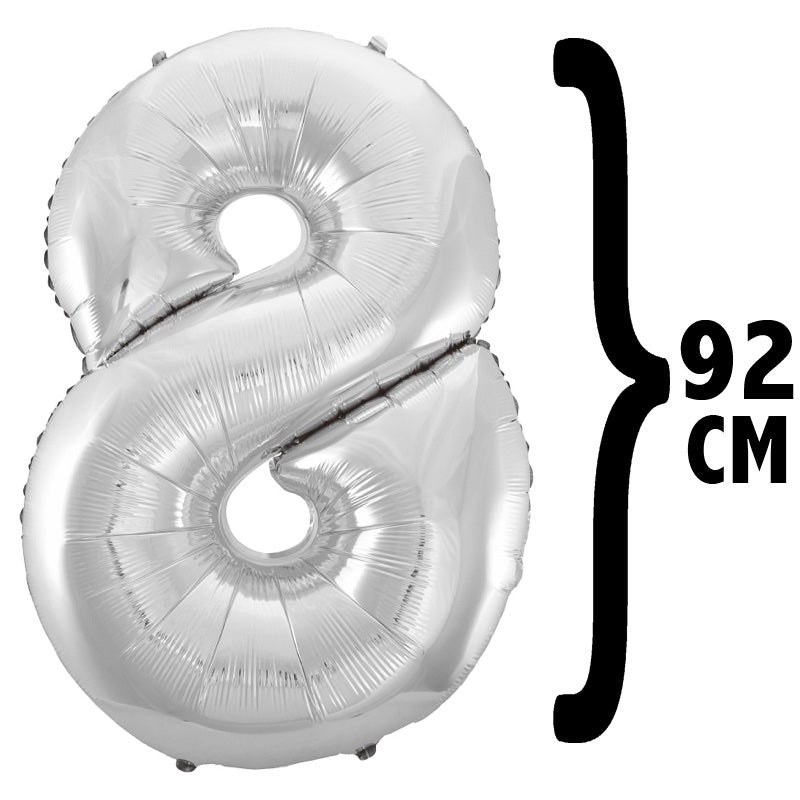 XL Folie tal ballon 8 - 92 cm høj